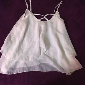 White sheer top